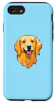 Coque pour iPhone SE (2020) / 7 / 8 Pixel Art rétro Golden Retriever Dog Gamer Graphic