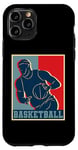 Coque pour iPhone 11 Pro Vintage Basketball Dunk Retro Sunset Colorful Dunking Bball