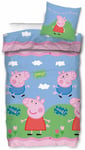 Sängkläder för barn - 100x140 cm - Greta Gris & Georg Gris - 100% bomull bäddset