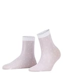 FALKE Women's Dot 15 DEN W SO Sheer Patterned 1 Pair Socks, White (White 2209), 5.5-8