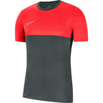 Nike Kids' Academy Pro Top SS, Anthracite/Bright Crimson/Bright Crimson/(White), M