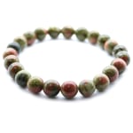 Real Gemstone Power Bracelet - Green Jasper - Healing & Nurturing - 8mm Beads