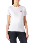 BOSS Womens C Esummer Organic-Cotton Regular-fit T-Shirt with Summery Print White