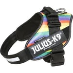 Julius-K9 IDC Sele Strl. 2 Konstläder Regnbågsfärgad 71-86 cm