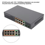 POE Switch Full Gigabit RJ45 IEEE 802.3af/at 8 Port SFP 150W Network Device GF0