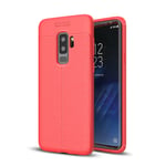 samsung Samsung S9 Plus Leather Texture Case Red