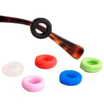2pairs Silicone Eyeglasses Temple Tips Sleeve Retainer Anti-slip Yellow