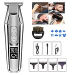 ZHAOW Hair Clippers, Home Use Adult Child Electric Barber Scissors USB Rechargeable LED Display Waterproof Haircut Hairdresser's Hair Clipper Set Hair Clippers (Color : C)