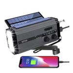 Nödradio med Powerbank 5.000mAh - Svart