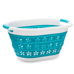 Collapsible Plastic Laundry Basket - Oval
