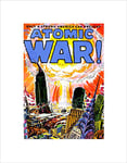Wee Blue Coo Comic Atomic War Mushroom Cloud Explosion Nuclear Wall Art Print