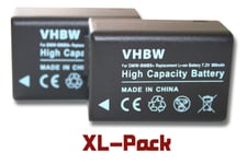 2 x batteries vhbw Set 800mAh pour appareil photo Panasonic Lumix DC-FZ82 comme Panasonic DMC-BMB9, DMW-BMB9E, Leica BP-DC9.
