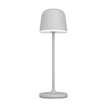EGLO Lampe de table extérieure Mannera, lampe de chevet LED dimmable sans fil, USB, luminaire d’extérieur tactile en métal gris et plastique blanc, blanc chaud, IP54