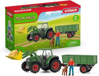 schleich 42608 FARM WORLD Tractor with Trailer Playset for ages 3