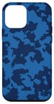 Coque pour iPhone 12 mini Camouflage bleu marine motif militaire esthétique camouflage armée
