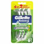 Gillette Sensor3 Sensitive Comfort Gel 6 Razors