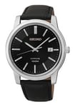 Seiko Klockarmband 7N42-0GA0 / SGEH19P1 L0CL011J0 Läder Svart 21mm