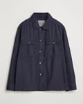 GANT Linen/Cotton Twill Overshirt Evening Blue