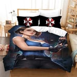 ZZX 3D Duvet Cover Set Bedding Set Kids Teenagers And Adults Bed Set 100% Polyester 1 Duvet Cover 2 Pillowcases,R- EU 240x220 cm