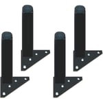 4 justerbara möbelben, DIY-stativ för matbord med halkfri gummibotten (6 cm, svart)