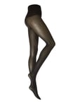 Doris Dots Tights 40D Designers Pantyhose & Leggings Black Swedish Stockings