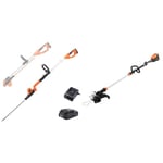 Yard Force 20V Cordless Pole Hedge Trimmer - extendable, with Adjustable Head, 41cm Cutting Length & 40V 33cm Cordless Grass Trimmer - Part of GR 40 range - Body Only - LT G33AW, Orange