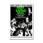 Chtshjdtb Night of The Living Dead Classic Horror Movie Art Posters and Prints Canvas Painting Home Wall Decor -20X28 Inch No Frame 1 Pcs