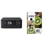 Epson Expression Premium XP-6100 Print/Scan/Copy Wi-Fi Printer, Black & 202 Black Kiwi Genuine, Claria Premium Ink Cartridge