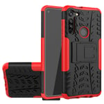 Labanema Case for Moto G8, Heavy Duty Shock Proof Rugged Cover Dual Layer Armor Combo Protective Hard Case for Motorola Moto G8/ Moto G Fast (Not fit Moto G8 Play /G8 Plus /G8 Power) - Red