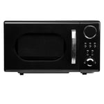 20L Retro Freestanding Microwave In Black 700W SIA FRM20BL