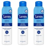 Sanex Dermo Antiperspirant Deodorant Spray Extra Control 250ml x 3