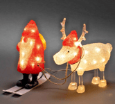 Christmas Decoration Lights Santa Reindeer In Outdoor 40 LED Acrylic Warm White