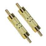 N&nkiwi 2X RCA Coupler Adapter Set - For TV, CCTV Security Systems, AV Video/Audio Connections and More - Male Plug to Male Plug (Gold)