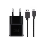 Chargeur Samsung Galaxy S8 PLUS Charge Rapide AFC 2A NOIR + cable 150cm TYPE C