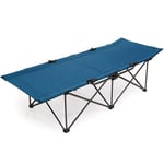April Story Folding Camping Cot with Side Storage Bag Single Person Camping Bed Foldable Sleeping Bed Cots for Adults for Car Camping Camp Cots for Adults Folding Cot