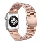 Apple Watch Series 4 40mm lyxigt klockband av rostfritt stål - Rosa Guld