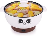 Electric Skillet, Electric Pot Non Stick Cooker, Portable Student Electric Stockpot Cooker for Cooking Rice Soup Porridge Cooking Fried, Ideal for Dormitory/Home/Apartment