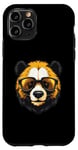 Coque pour iPhone 11 Pro Tête de panda cool | Portrait hipster amusant