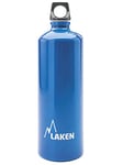 LAKEN Bouteille d'eau en aluminium Futura de avec bouchon à vis et goulot étroit, Gourde Alum 1 Litre, Bleu