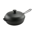 Sautépanne med Lokk 25 cm, Stålhåndtak