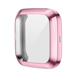 YOUZHIXUAN Smart watch series For Fitbit versa 2 Plating TPU All-inclusive Protective Shell(Black) (Color : Pink)