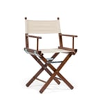 Telami- Director’s Chair – La Classica Collection - Foldable and Light– Ecru –Teak-Dyed Frame –Made in Italy – Outdoor Furniture, Garden Chair and Living Room Beech Wood -91 x 53 x 43 cm