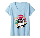 Womens Earth Day Heart Earth Day Woman Coffee Nurse Cats Flower. V-Neck T-Shirt