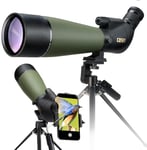 Gosky 20-60x80 Longue Vue - Lunette d'observation pour tir à la Cible Chasse Observation d'oiseaux Paysage Animalier (avec Support de téléphone + Support SLR Compatible avec Nikon)