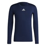 adidas Techfit Warm Long-Sleeve Top T-Shirt Mens, Team Navy Blue, 3XL