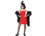 Atosa-39903 Costume-Déguisement Charleston 10-12 Ans, 39903, Rouge, 140 cm