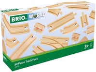 BRIO World 50 Piece Train Track Pack for Kids Age 3 Years Up - Compatible With A