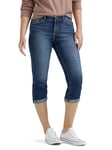 Lee Women's Flex Motion Regular Fit 5 Pocket Capri Jeans, Bewitched, 18 UK