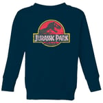 Jurassic Park Logo Vintage Kids' Sweatshirt - Navy - 3-4 Years - Navy