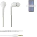 Headphones for Asus ROG Phone 6 Pro headset in ear plug white